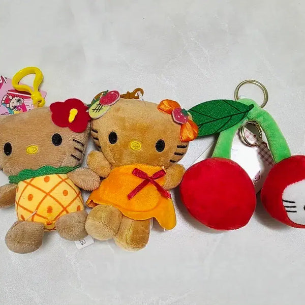 [BUNJANG] Tanning Kitty & Cherry Kitty Doll Keychain Set / 태닝 키티&체리 키티 인형 키링