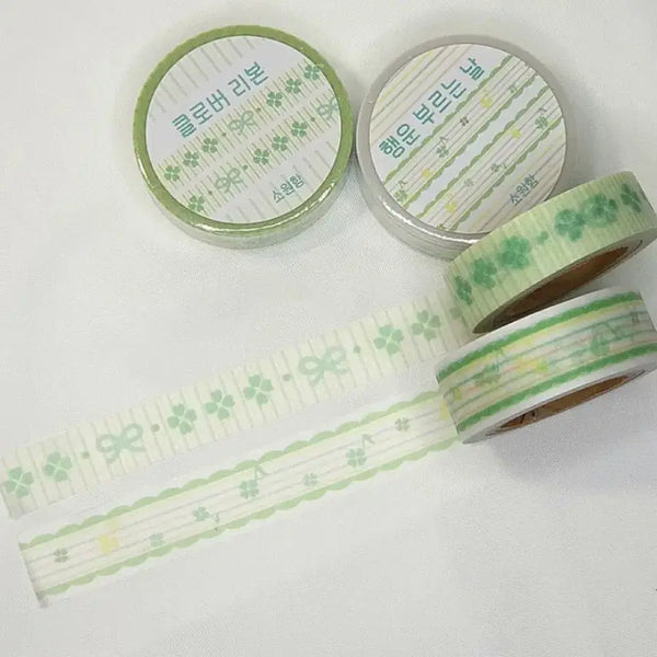 [BUNJANG] Clover Washi Tape Set (2 Types) / [2종set]소원함 클로버 마테
