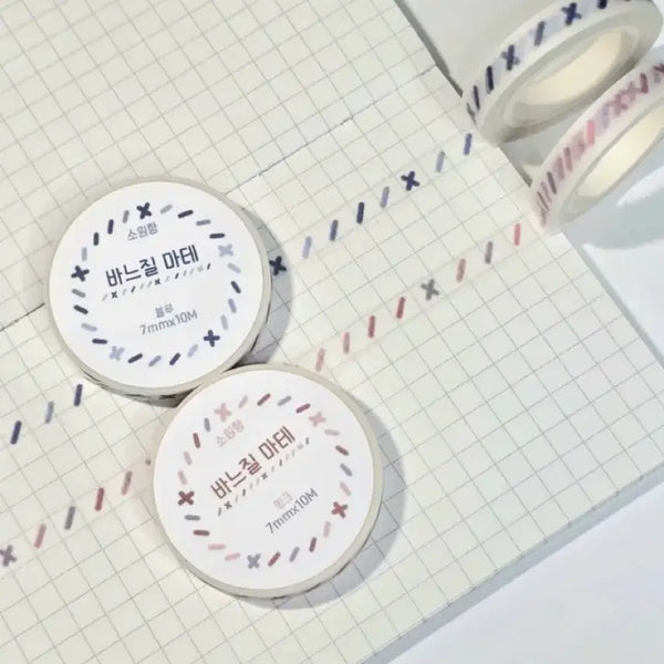 [BUNJANG] Sewing Washi Tape Set (2 Types) / [2종set]소원함 바느질 마테