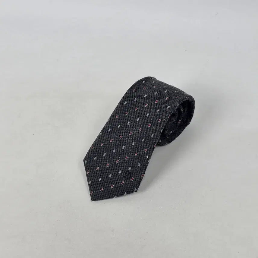 [BUNJANG] SJ Gray Pattern Silk & Wool Necktie / 에스제이 그레이 패턴 실크 62, 울 26 넥타이.4