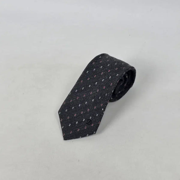 [BUNJANG] SJ Gray Pattern Silk & Wool Necktie / 에스제이 그레이 패턴 실크 62, 울 26 넥타이.4