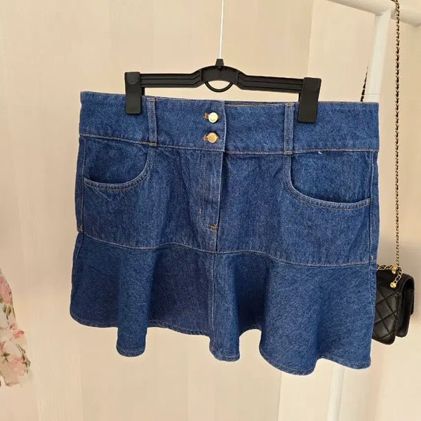 [BUNJANG] H&M Denim Ruffle Mini Skirt / h&m데님 프릴 스커트