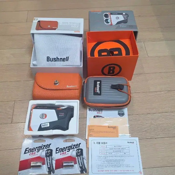 [BUNJANG] Bushnell V6 Shift Rangefinder Bundle with Genuine Leather Case and Extra Batteries / 부쉬넬 v6 shift 풀박스+정품 가죽케이스