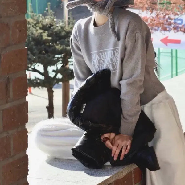 [BUNJANG] Marithe Francois Girbaud Knit Melange Grey / 마리떼 니트
