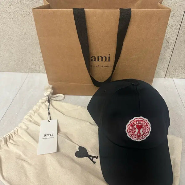[BUNJANG] AMI Ami Logo Cotton Cap / 새상품)아미 ami 모자 선물가능 패키지