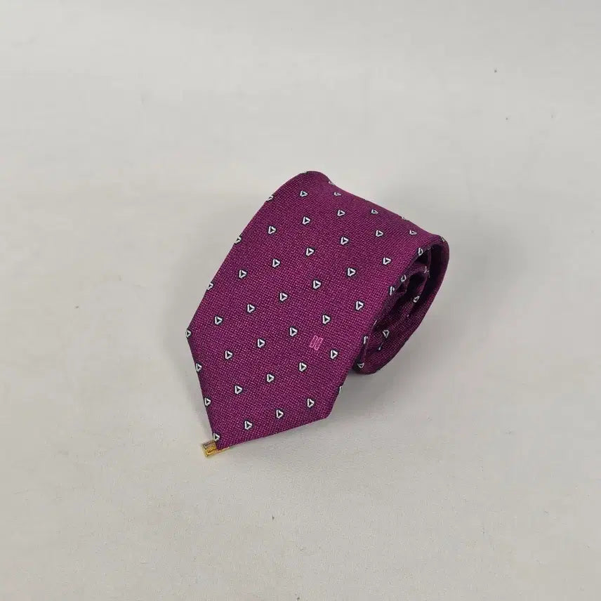[BUNJANG] Daks Burgundy Dot Silk 100% Tie / 닥스 넥타이 버건디 도트 참 실크 100. 4