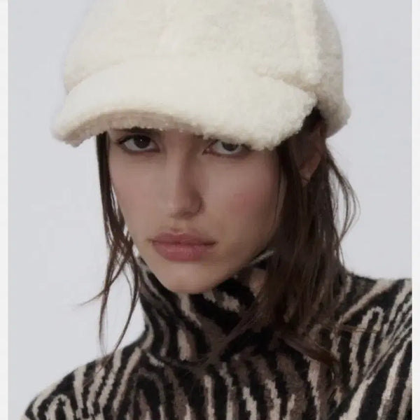 [BUNJANG] Zara White Wool Blend Cap / 자라 볼캡