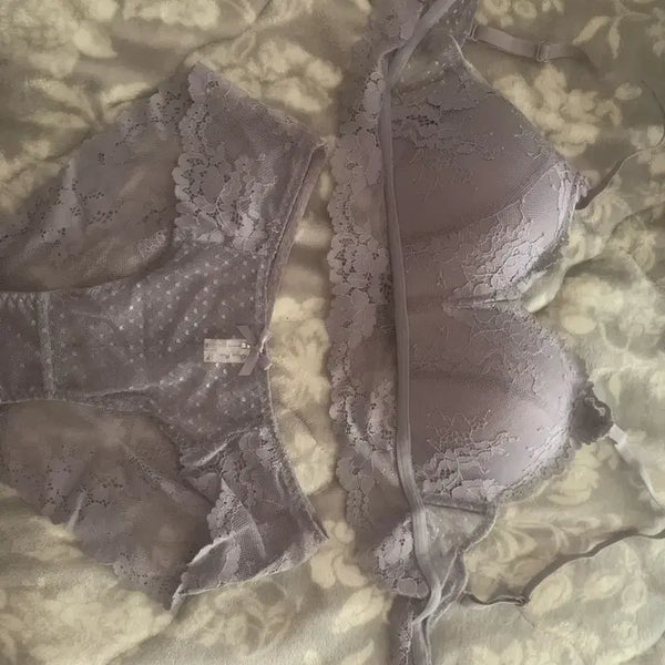 [BUNJANG] Lavender Lace Underwear Set / 속옷세트