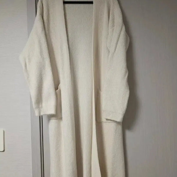 [BUNJANG] Ivory Long Cardigan / 새옷/아이보리 롱 가디건F