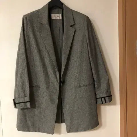 [BUNJANG] SJSJ Plaid Cotton Jacket / 한섬 SJSJ 에스제이 잔체크 코튼 자켓 올드머니룩 출근룩 하객룩 결혼식