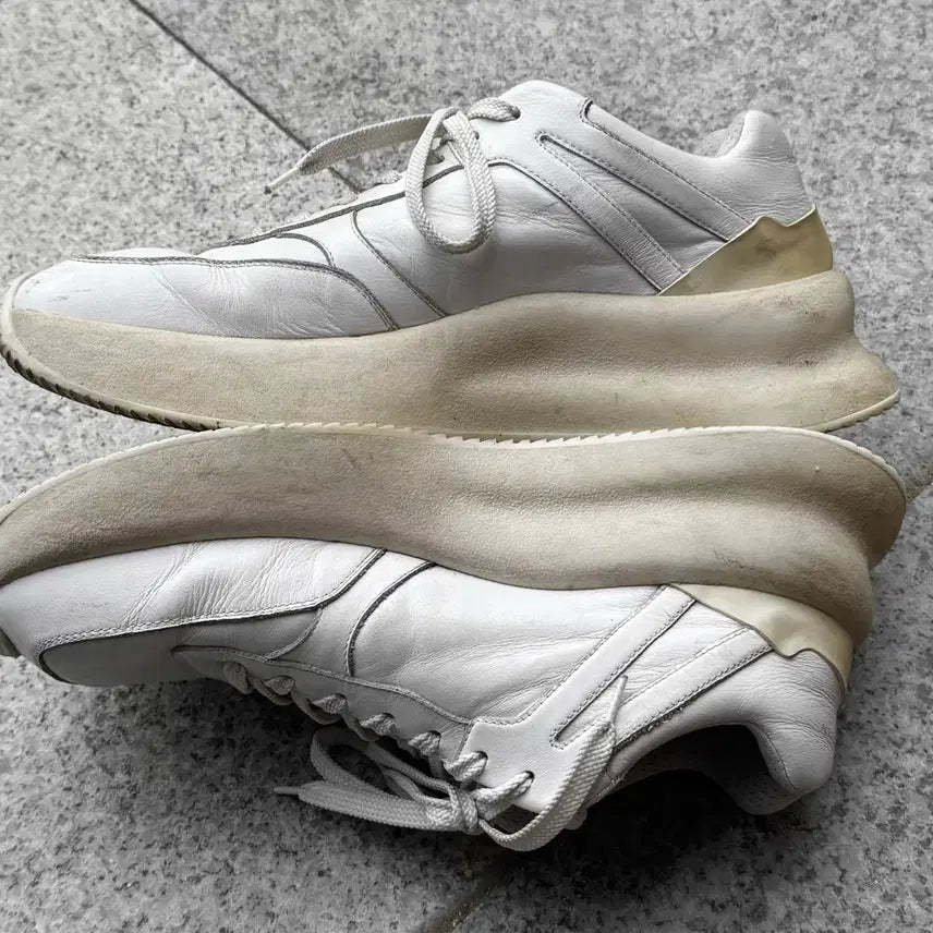 [BUNJANG] Dries Van Noten Panel Leather Sneakers White / 드리스 반 노튼 패널 스니커즈 레더 화이트
