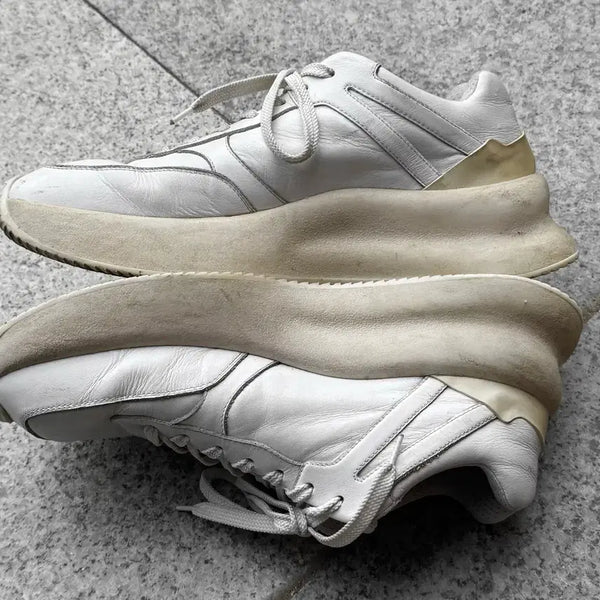 [BUNJANG] Dries Van Noten Panel Leather Sneakers White / 드리스 반 노튼 패널 스니커즈 레더 화이트