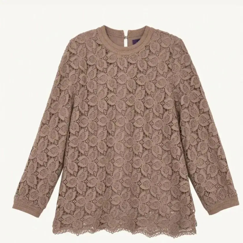[BUNJANG] Anna Sui Lace Floral Blouse Beige / 안나수이 레이스 플로럴 블라우스 베이지