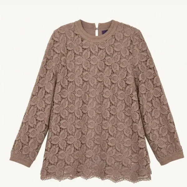 [BUNJANG] Anna Sui Lace Floral Blouse Beige / 안나수이 레이스 플로럴 블라우스 베이지