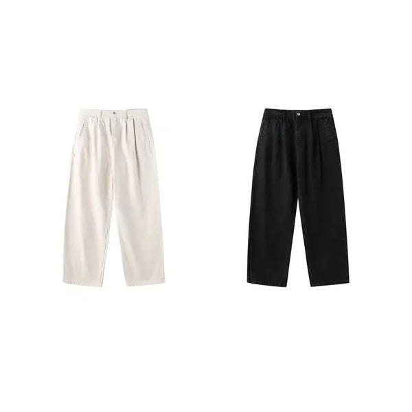 [BUNJANG] LOGAN Two-Tuck Wide Fit Pants / LOGAN 오브 투턱 와이드팬츠 2color