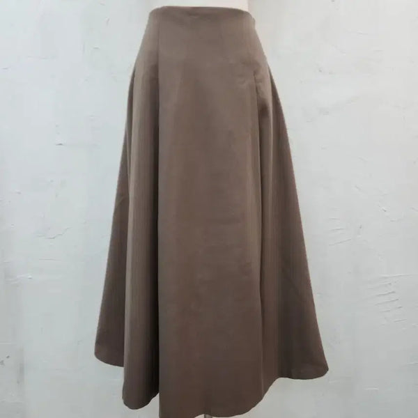 [BUNJANG] Brown Flare Long Skirt / 브라운 플레어 롱 스커트
