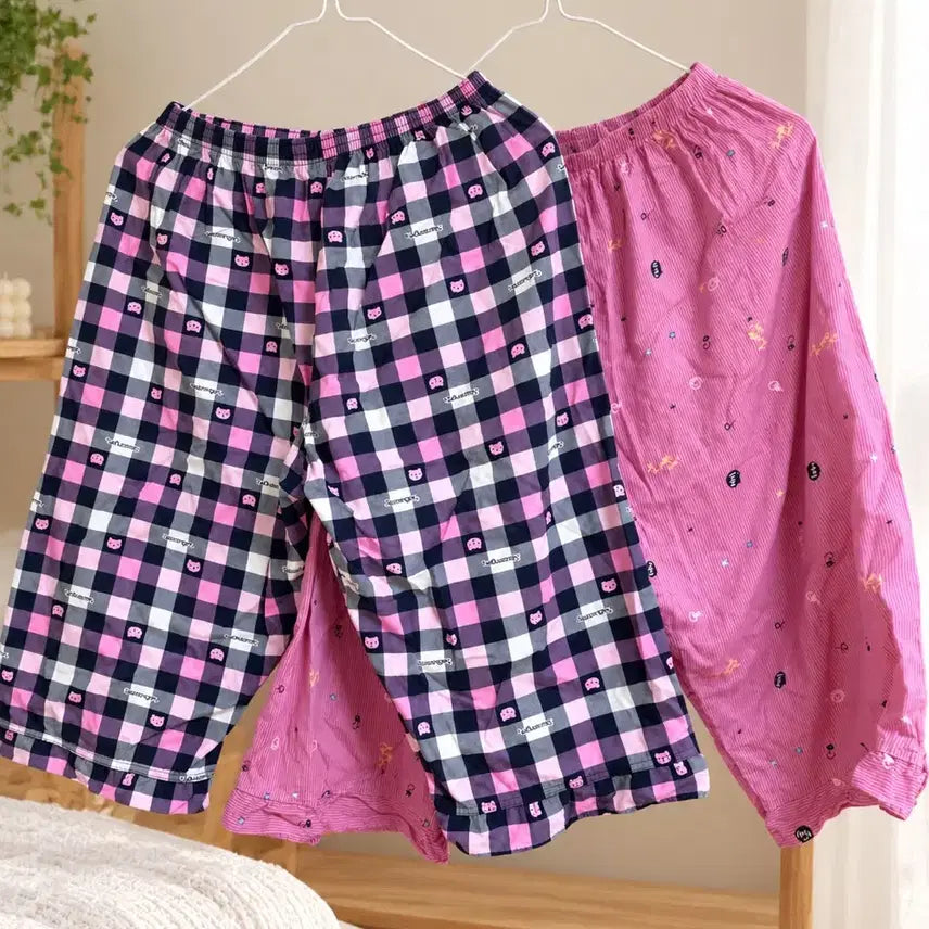 [BUNJANG] Women's Pajama Shorts Set (2 pcs) / 여성 홈웨어 잠옷 반바지 2종 일괄 판매