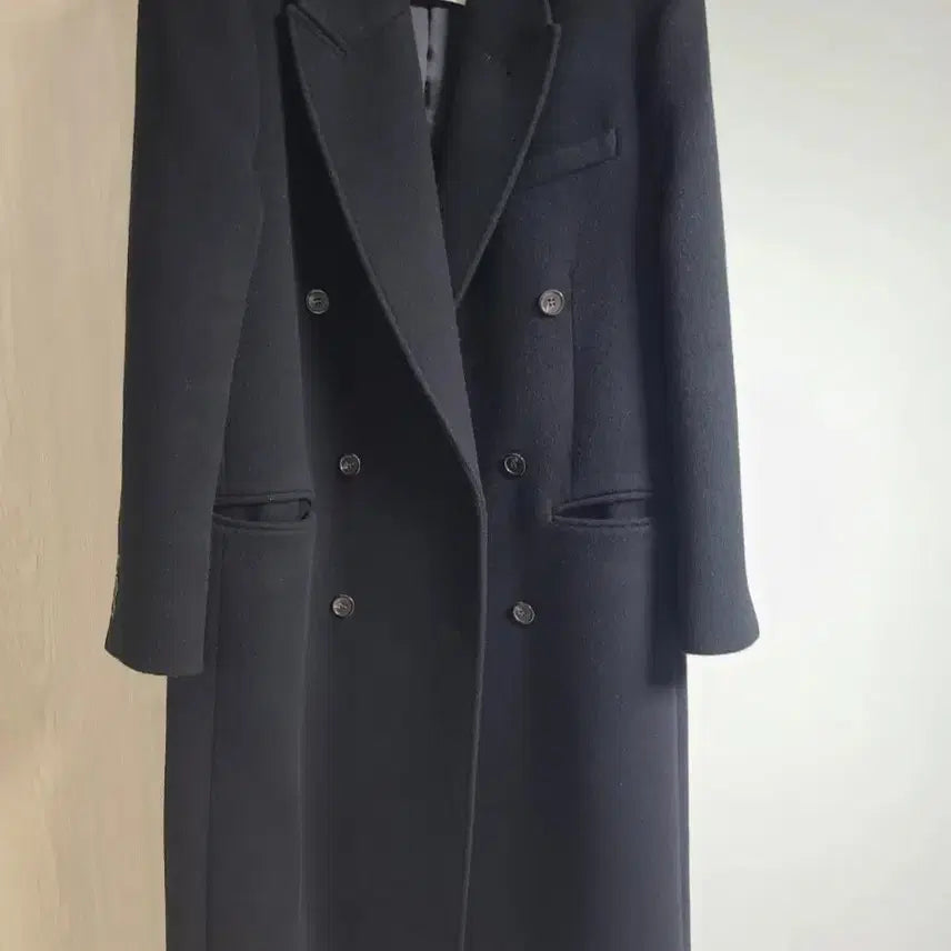 [BUNJANG] Facade Pattern Double Coat Black XS / 파사드패턴 더블코트 블랙 xs