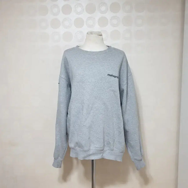 [BUNJANG] Mahagrid Brushed Sweatshirt Gray / 마하그리드 기모맨투맨100 그레이맨투맨100 맨투맨100
