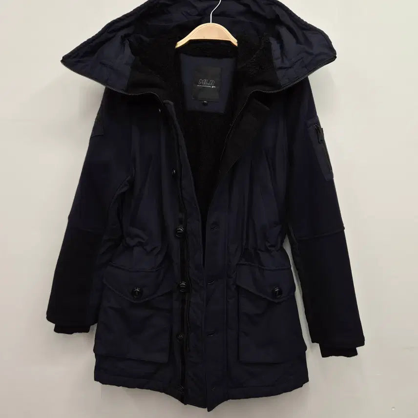 [BUNJANG] MLB Women's Navy Long Padding Parka Jacket Size 85 / MLB 여성 야상 롱패딩 85사이즈
