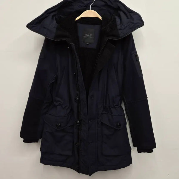 [BUNJANG] MLB Women's Navy Long Padding Parka Jacket Size 85 / MLB 여성 야상 롱패딩 85사이즈