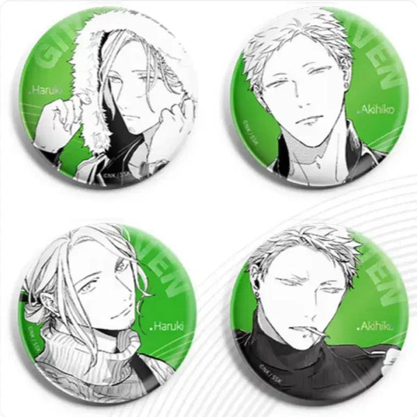 [BUNJANG] Given CODA:NextVerse Akiharu Set Can Badges / 기븐 CODA:NextVerse 캔뱃지 아키히토 하루키