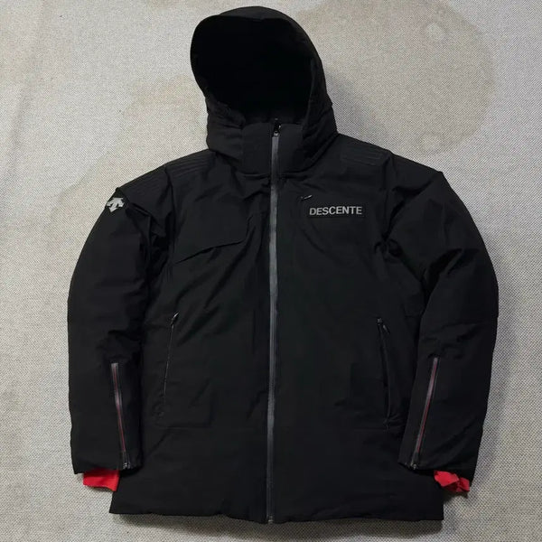 [BUNJANG] Descente Goose Down Hooded Padded Jacket Black / 데상트 구스다운 후드 패딩 자켓