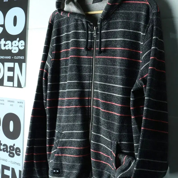 [BUNJANG] Oakley Striped Y2K Hoodie / (S-L) 오클리 후드집업 스트라이프 Y2K 유행 올드-H41409