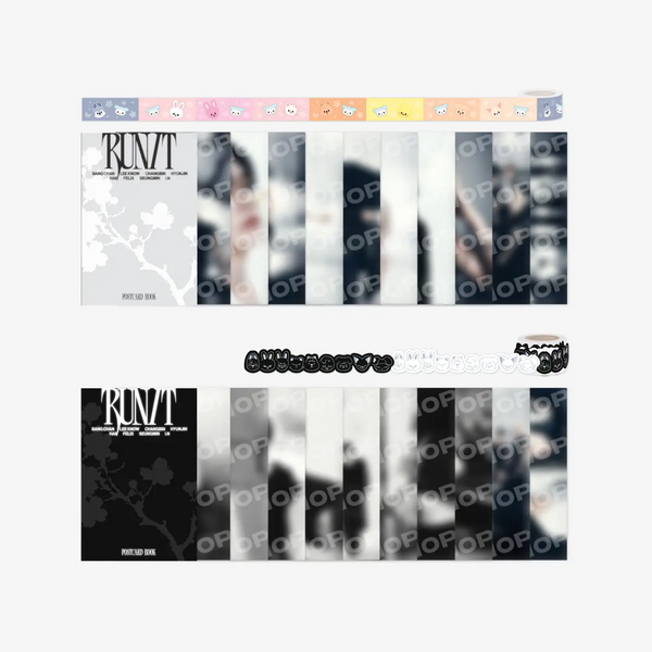 [Stray Kids] POSTCARD BOOK & ROLL STICKER SET - RUN IT