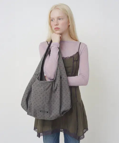 [MASMARULEZ] Drop eco shoulder bag_Dot charcoal