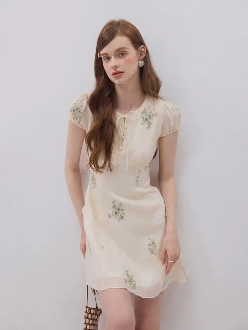[SINCETHEN] Ophelia Embroidered Mini Dress / 오필리아 자수 미니원피스
