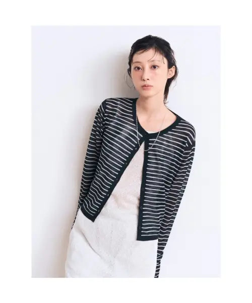[8SECONDS] Stripe Cardigan Navy / 스트라이프 카디건  네이비
