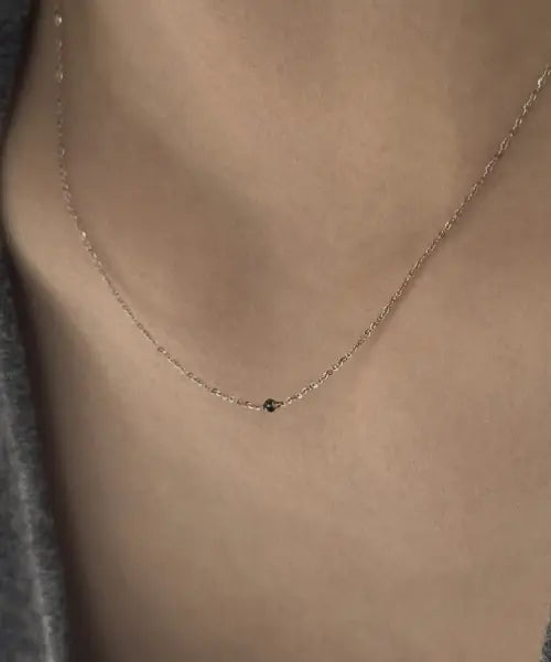 [FAYE] 14K Black Diamond Necklace