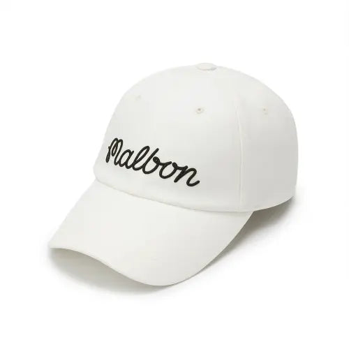 [MALBON GOLF] MALBON NEW SIDE PANEL BALL MARKER BALL CAP(IVORY) / 뉴 사이드 패널 볼마커 볼캡 IVORY