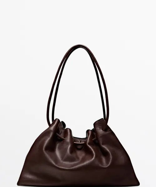 [MASSIMO DUTTI] Nappa Leather Ruffle Bag / 나파 가죽 러플 백