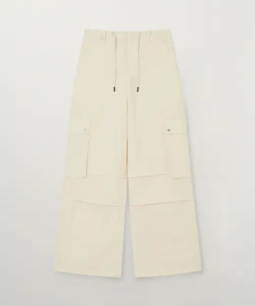 [SATUR] (W) Pocket Parachute Pants Cream / (W) 포켓 파라슈트 팬츠 크림