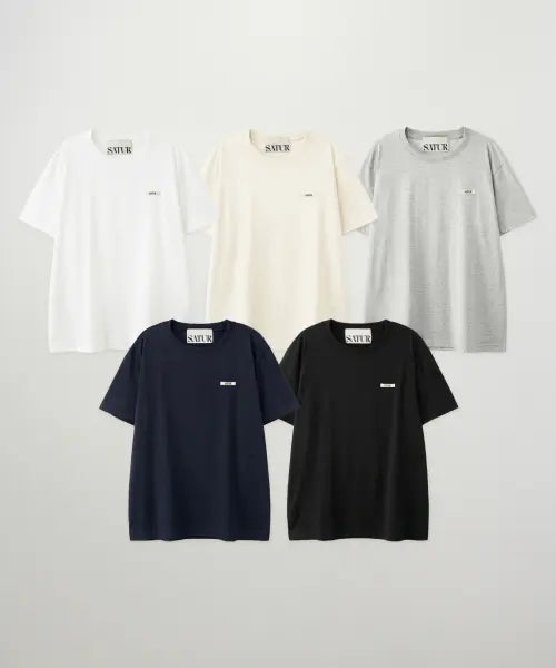 [SATUR] [2PACK] Supima Basic Crewneck T-Shirt / [2PACK] 수피마 베이직 크루넥 반팔 티셔츠