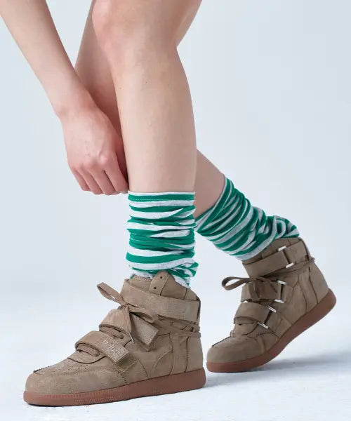 [DEINET] HIGH TOP SNEAKERS IN BROWN