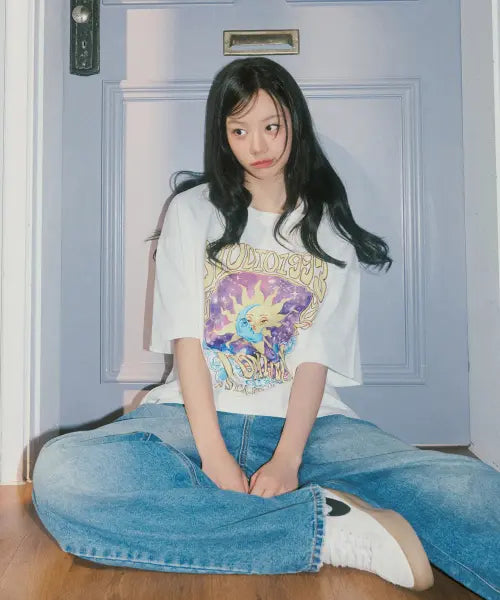[1993STUDIO] Studio 1993 Tarot Graphic Oversized T-Shirt (3 Colors) / 스튜디오 1993 타로 그래픽 오버핏 티셔츠 (3colors)