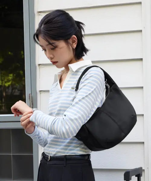 [BRANDEN] Safe Days Shoulder Bag (Jet Black) / 세이프 데이즈 숄더백 (제트 블랙)