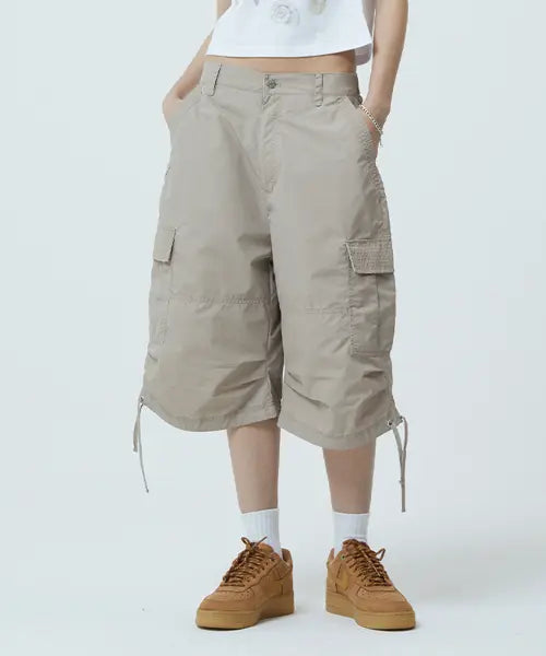 [MAHAGRID] NYLON PARACHUTE SHORT BEIGE(MG2GMMPA60A)