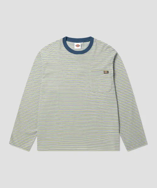 [DICKIES] Fine Stripe Pocket Long Sleeve Olive / 파인 스트라이프 포켓 롱슬리브 Olive