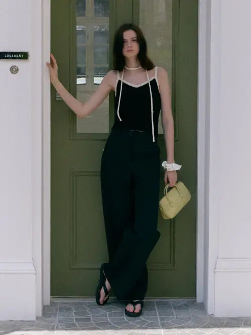 [MOAT] LINEN MAXI WIDE PANTS (moat black) / 린넨 맥시 와이드 팬츠 (모우트 블랙)