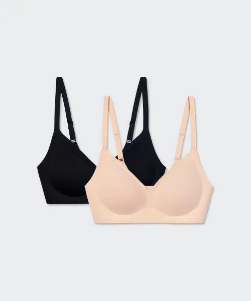 [MUSINSA STANDARD WOMAN] Women's Seamless Light Volume Bra 2-Pack / 우먼즈 심리스 라이트 볼륨 브라 2팩