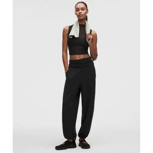 [LULULEMON] Align™ Foldover Relaxed Jogger / Align™ 폴드오버 릴랙스드 조거 *레귤러  BLK