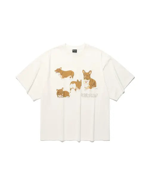 [NICEGHOSTCLUB] X COWBOY BEBOP EIN BIGBIG CROP TEE_OFF WHITE(NG2GMFT506D)