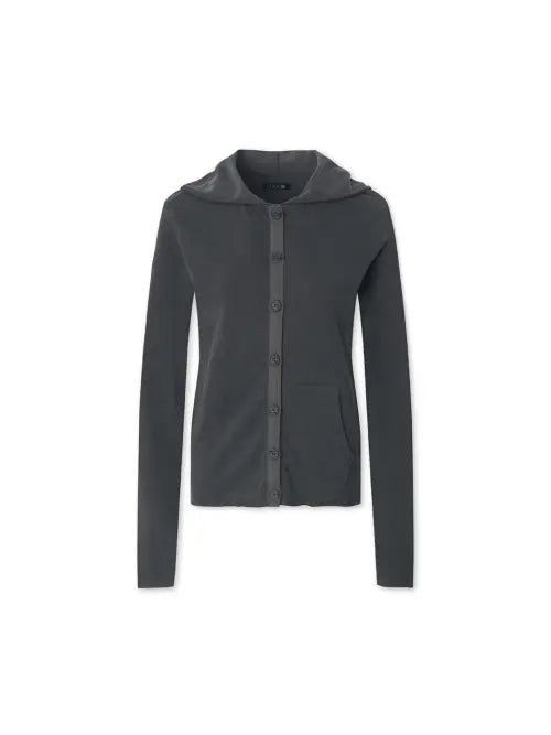 [COLOCYNTH] Coda Hood Cardigan Charcoal