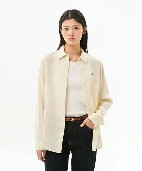 [TOMMY HILFIGER] Seasonal Linen Shirt / 시즈널 린넨 셔츠 (T22G3WSH082WT1ACJ)