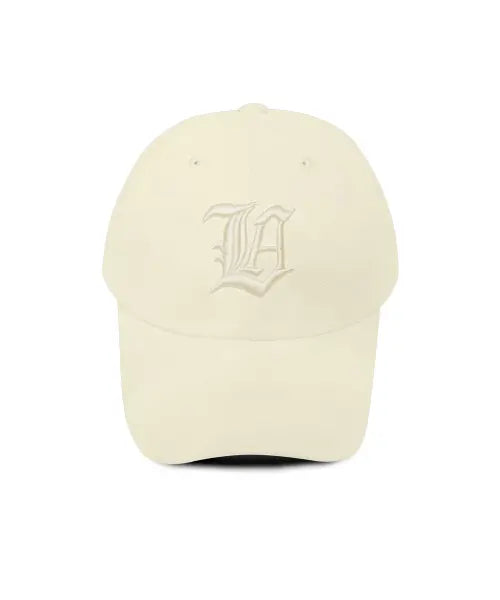 [LIN AVENUE] New LA Bold Cotton Baseball Cap – Sand Beige / 뉴 LA 볼드 코튼 볼캡 - 샌드 베이지