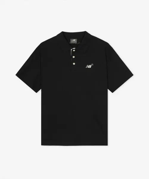 [NEW BALANCE] NBNFGCA013 / UNI Sun Kissed Polo Short Sleeve T-Shirt (Black) / NBNFGCA013 / UNI 선 키스드 폴로 반팔티 (BLACK)